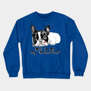 French bulldog on Valentine's day Crewneck Sweatshirt